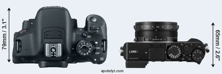 Compare 700D versus LX100 II top