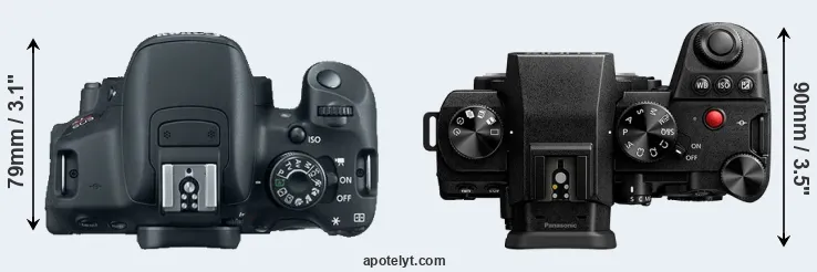 Compare 700D versus S5 II top