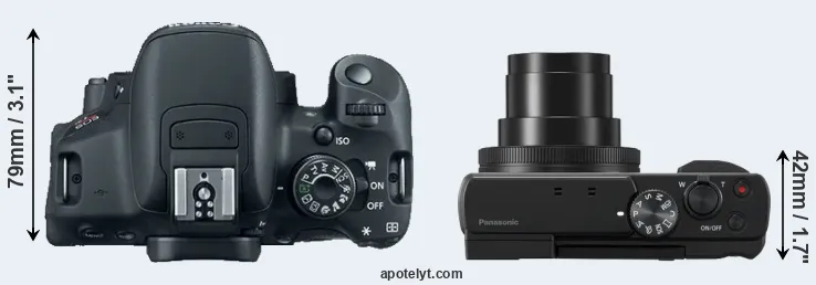 Compare 700D versus TZ95 top