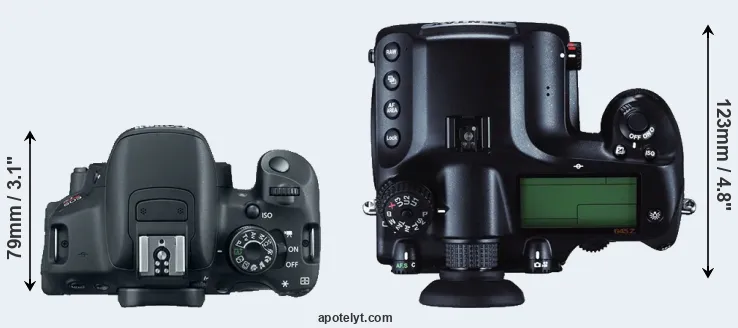 Compare 700D versus 645Z top