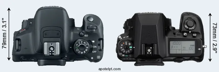 Compare 700D versus K-5 top