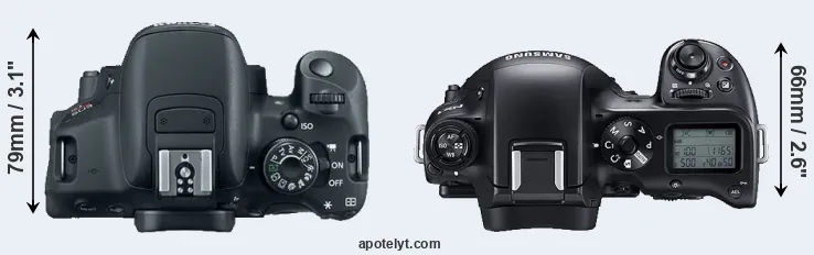 Compare 700D versus NX1 top