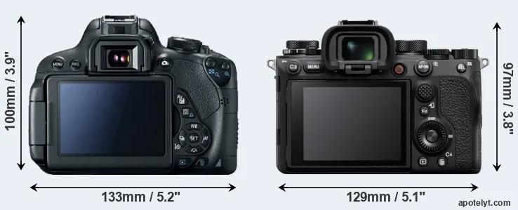 Comparison 700D or A1 rear