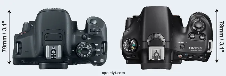 Compare 700D versus A58 top