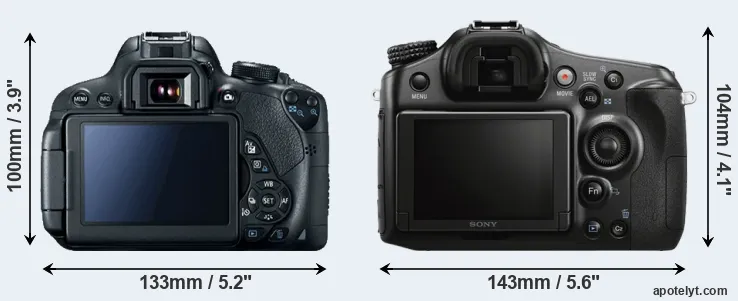Comparison 700D or A68 rear