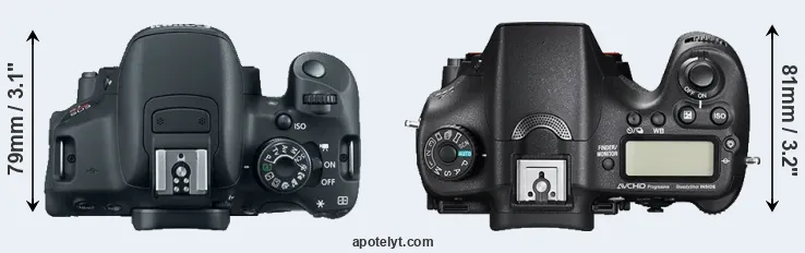 Compare 700D versus A77 II top