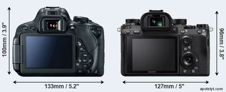 Comparison 700D or A9 rear