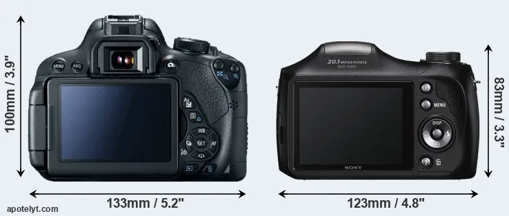 Comparison 700D or H200 rear