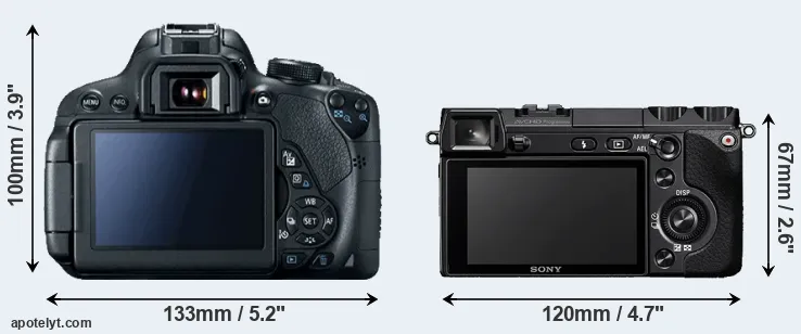 Comparison 700D or NEX-7 rear