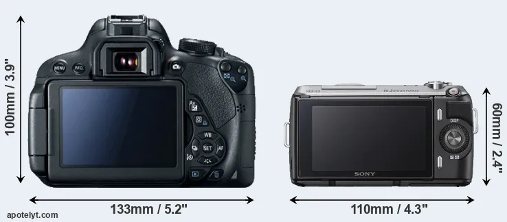 Comparison 700D or NEX-C3 rear