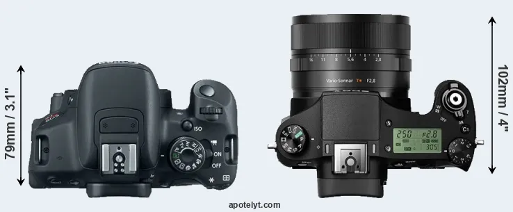 Compare 700D versus RX10 II top