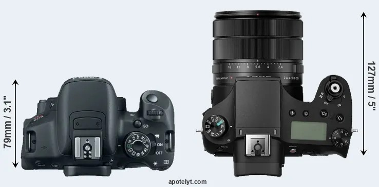 Compare 700D versus RX10 III top