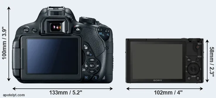 Comparison 700D or RX100 rear