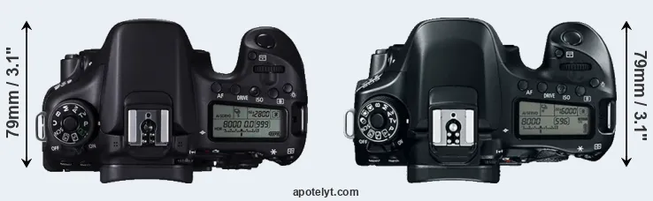 Compare 70D versus 80D top