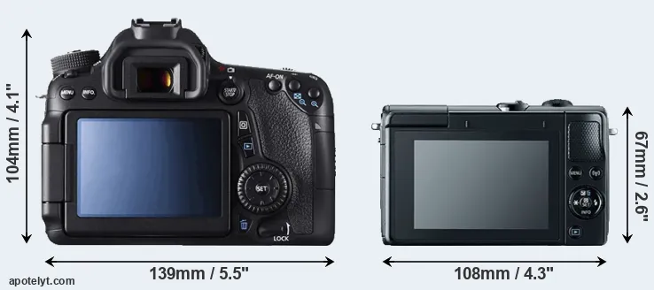 Comparison 70D or M100 rear
