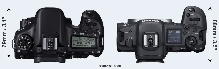 Compare 70D versus R5 top