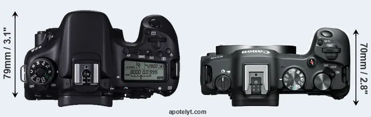 Compare 70D versus R8 top