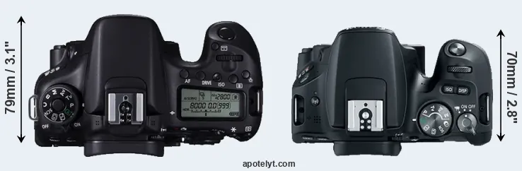 Compare 70D versus SL2 top