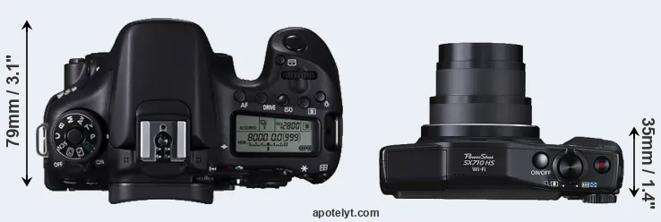 Compare 70D versus SX710 top