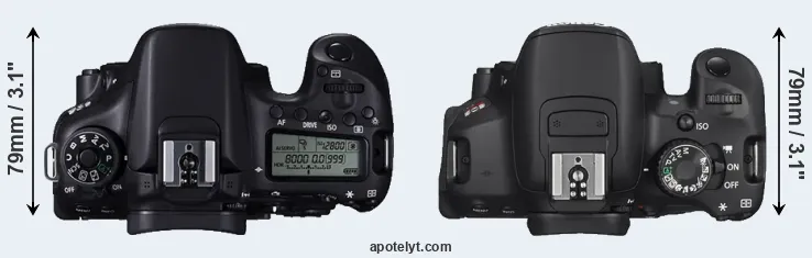 Compare 70D versus T4i top