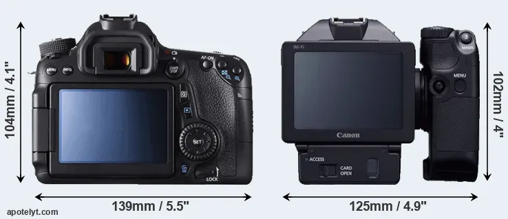 Comparison 70D or XC10 rear