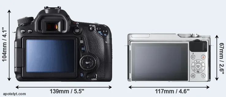 Comparison 70D or X-A10 rear
