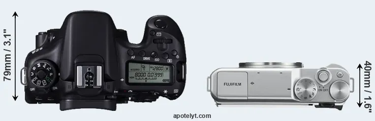 Compare 70D versus X-A10 top