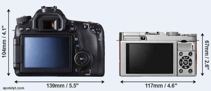 Comparison 70D or X-A2 rear