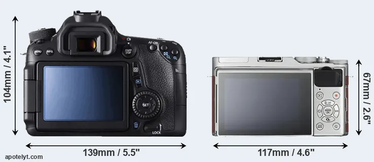Comparison 70D or X-A3 rear
