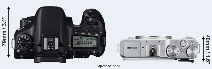 Compare 70D versus X-A3 top