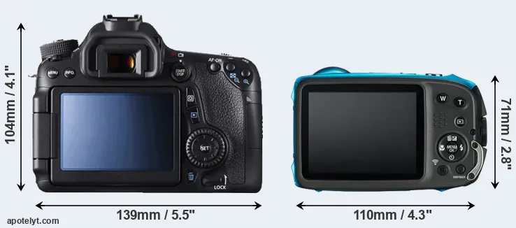 Comparison 70D or XP130 rear