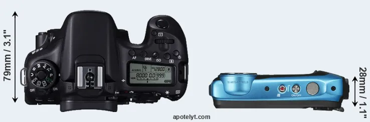 Compare 70D versus XP130 top