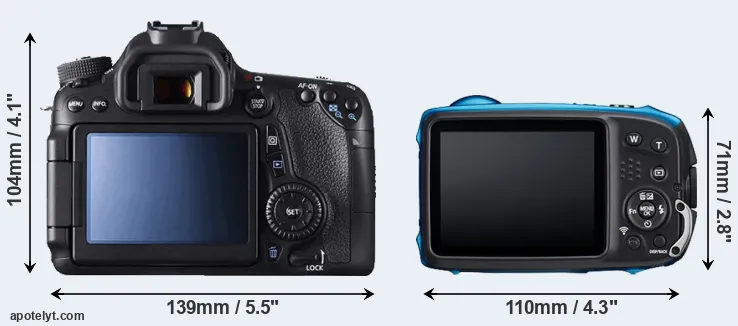 Comparison 70D or XP140 rear