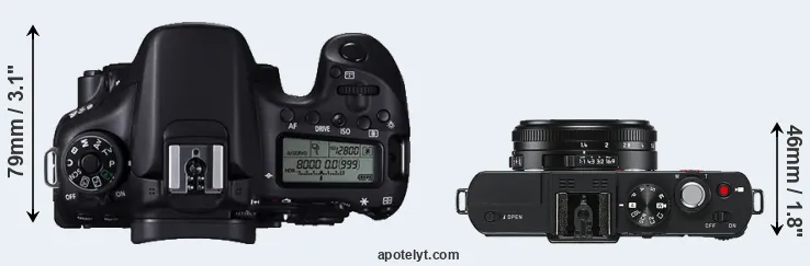 Compare 70D versus D-LUX 6 top