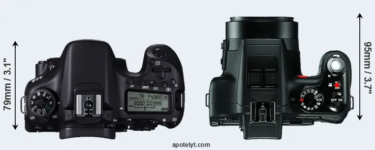 Compare 70D versus V-LUX 3 top