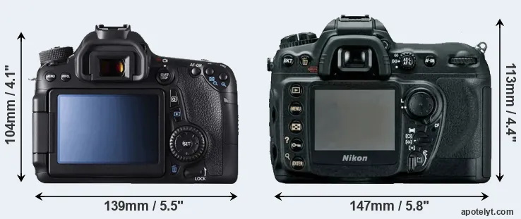 Comparison 70D or D200 rear