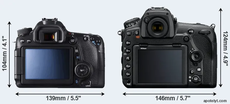 Comparison 70D or D850 rear
