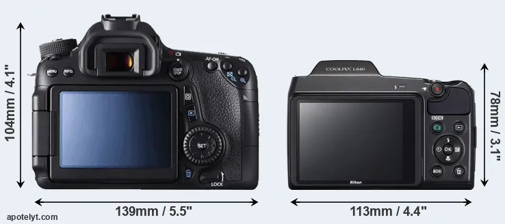 Comparison 70D or L840 rear