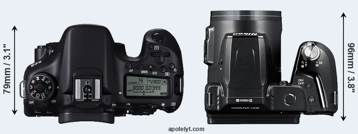 Compare 70D versus L840 top