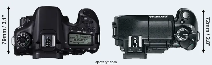 Compare 70D versus E-330 top
