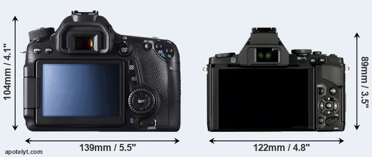 Comparison 70D or E-M5 rear