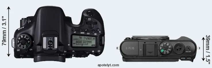 Compare 70D versus E-PL10 top