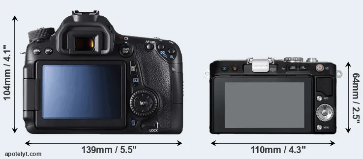 Comparison 70D or E-PL3 rear