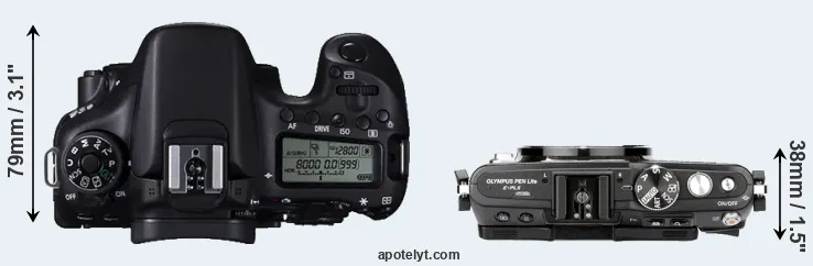Compare 70D versus E-PL5 top