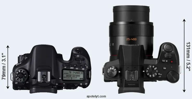 Compare 70D versus FZ1000 II top