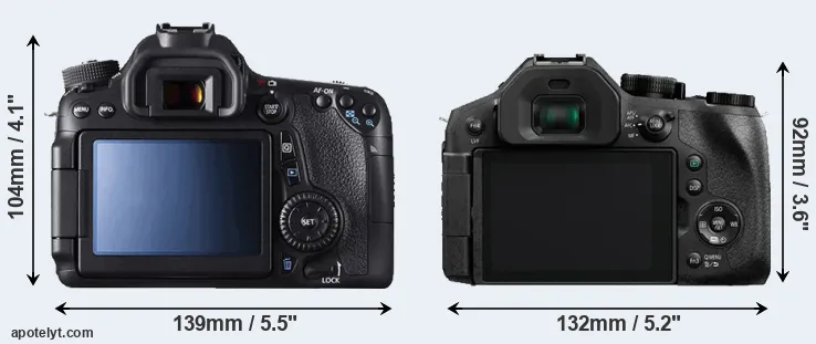 Comparison 70D or FZ300 rear