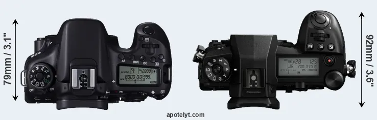 Compare 70D versus G9 top