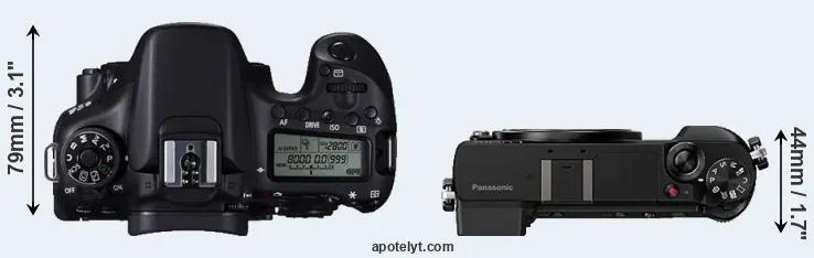 Compare 70D versus GX85 top