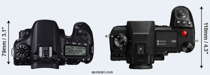 Compare 70D versus S1H top