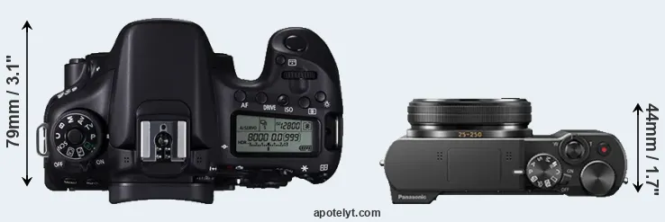Compare 70D versus TZ100 top